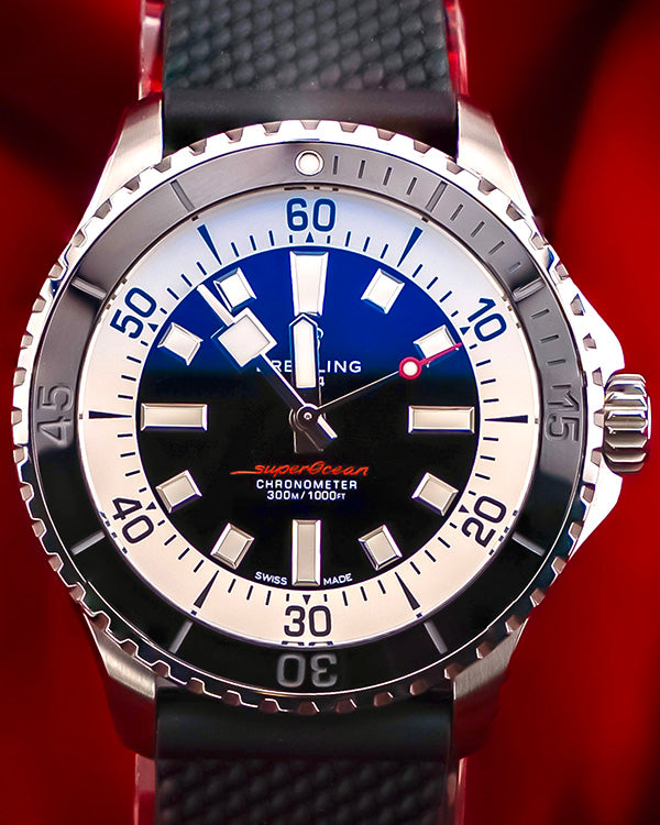 Breitling Superocean 44MM Black Dial Rubber Strap (A17376)