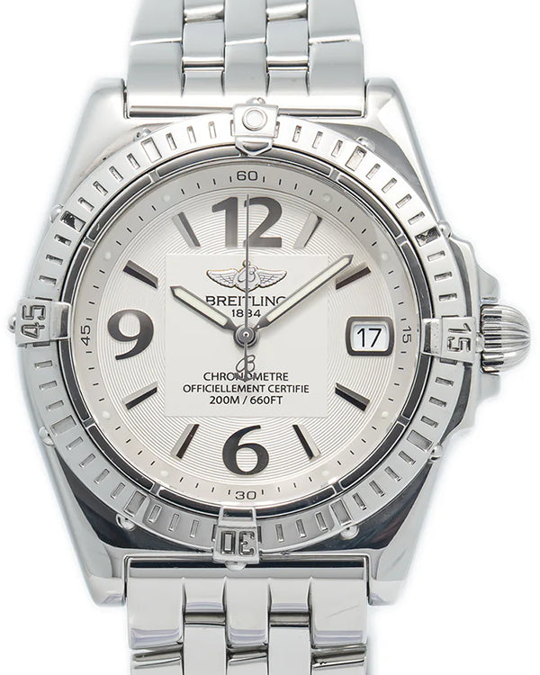 Breitling Callisto Chronometre 34MM Silver Dial Steel Bracelet (A77346)