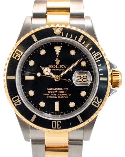 2004 Rolex Submariner Date 40MM Black Dial Two-Tone Oyster Bracelet (16613)