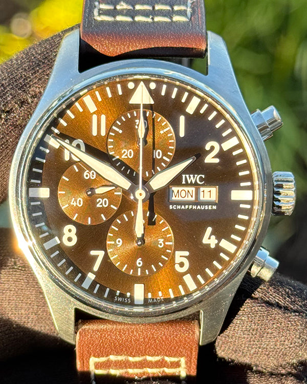 IWC Schaffhausen Pilot "Antoine de Saint-Exupéry" 43MM Brown Dial Leather Strap (IW377713)