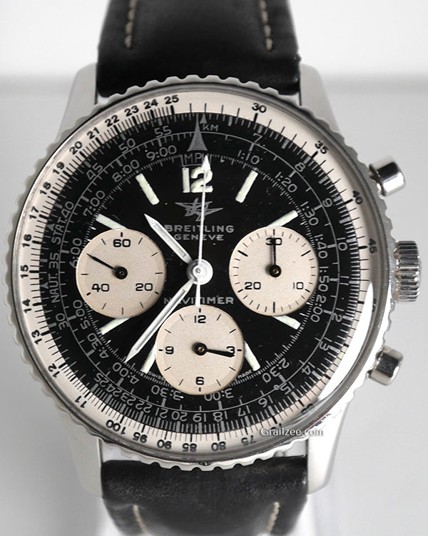 Breitling Navitimer 41MM Black Dial Leather Strap (806)