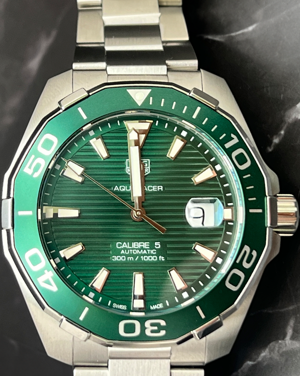 2022 TAG Heuer Aquaracer 300M 43MM Steel Green Dial (WAY201S.BA0927)