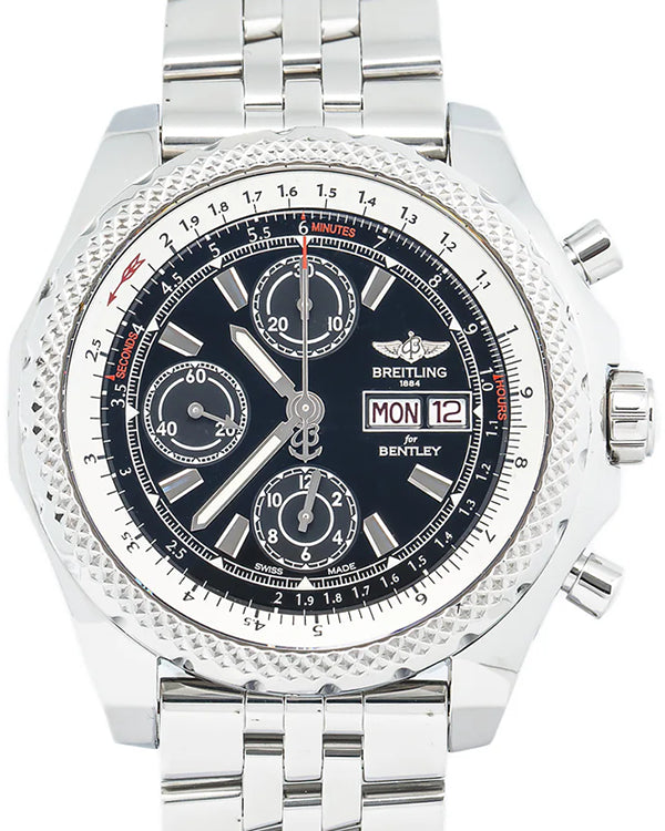 Breitling Bentley GT II 46MM Black Dial Steel Bracelet (A13365)