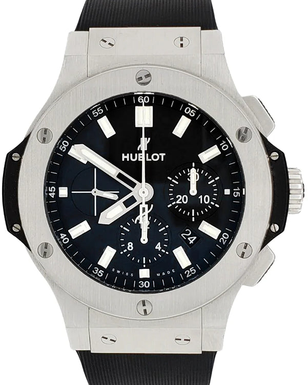 Hublot Big Bang Chronograph 44MM Black Dial Rubber Strap (301.SX.1170.RX)