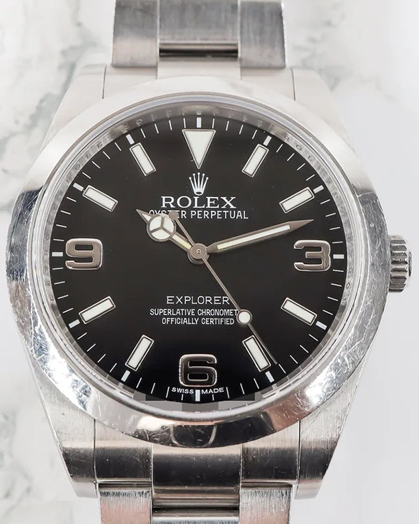 2010 (G Serial) Rolex Explorer 39MM Black Dial Oyster Bracelet (214270)