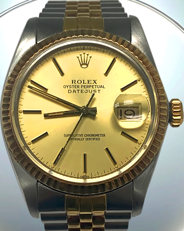 Rolex Datejust 36MM Champagne Dial Two-Tone Jubilee Bracelet (16013)