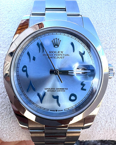 2018 Rolex Datejust 41MM Aftermarket Ice Blue Dial Oyster Bracelet (126300)