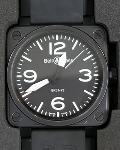 2011 Bell & Ross BR 01-92 Aviation Type 46MM Black Dial Rubber Strap (BR01-92-S)
