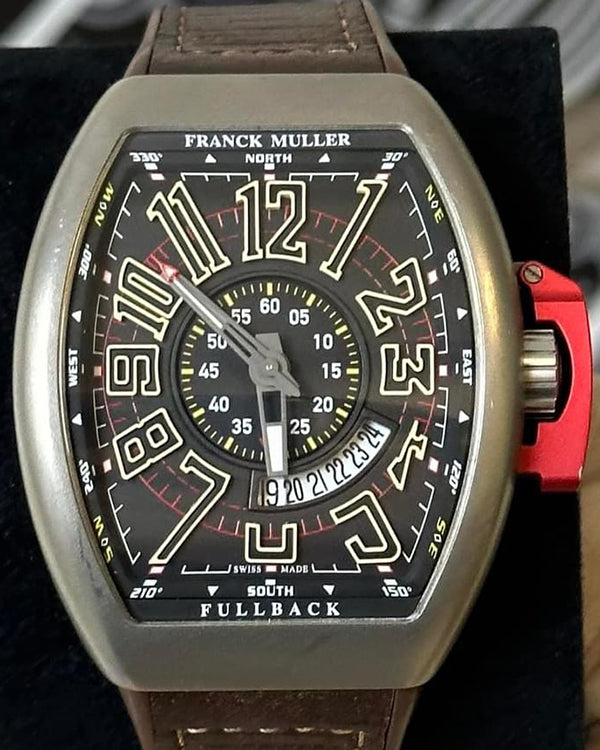 2020 Franck Muller Vanguard 45MM Black Dial Leather Strap (V45SCDTLCK)