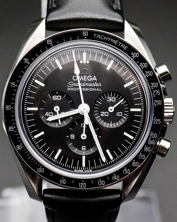 2021 Omega Speedmaster Professional Moonwatch 42MM Black Dial Leather Strap (310.32.42.50.01.002)