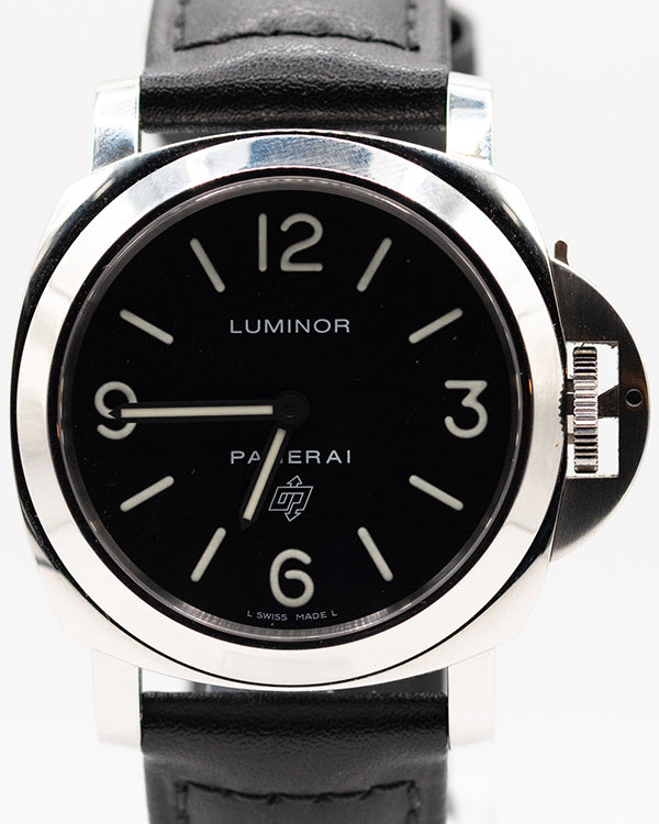 Panerai Luminor Base Logo 44MM Black Dial Leather Strap (PAM00000)