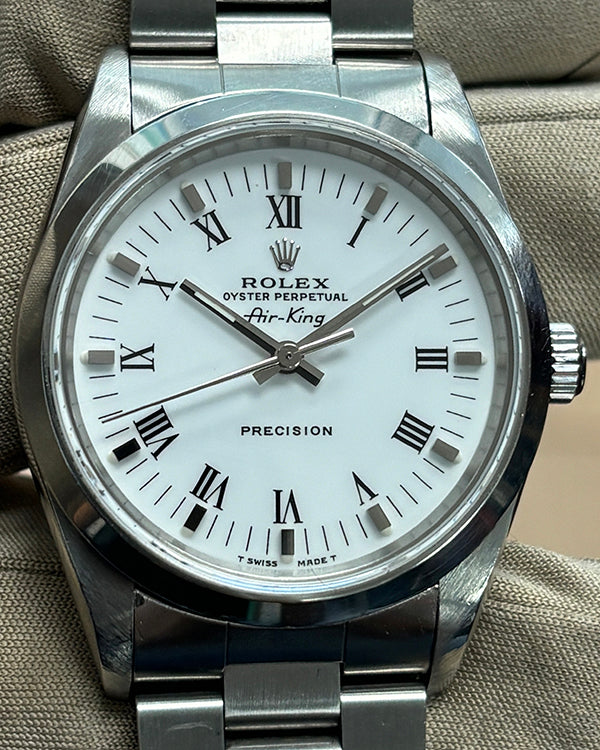 Rolex Air-King 34MM White Dial Steel Bracelet (14000)