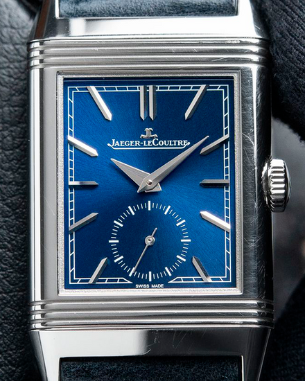 2020 Jaeger-LeCoultre Reverso "Monoface Tribute" 45.6MM Blue Dial Leather Strap (Q3978480)