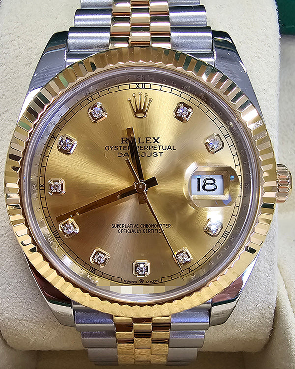 2024 Rolex Datejust 41MM Champagne Dial Two-Tone Jubilee Bracelet (126333)