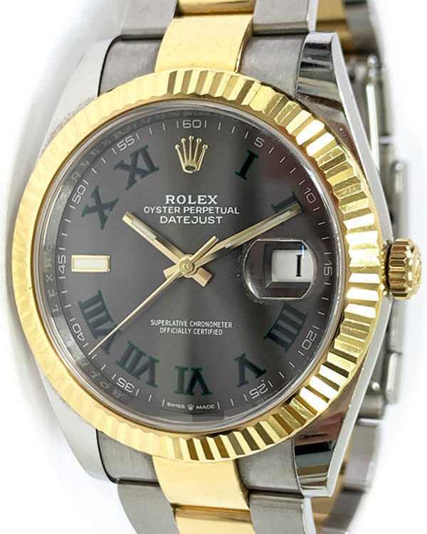 2020 Rolex Datejust "Wimbledon" 41MM Slate Dial Two-Tone Oyster Bracelet (126333)