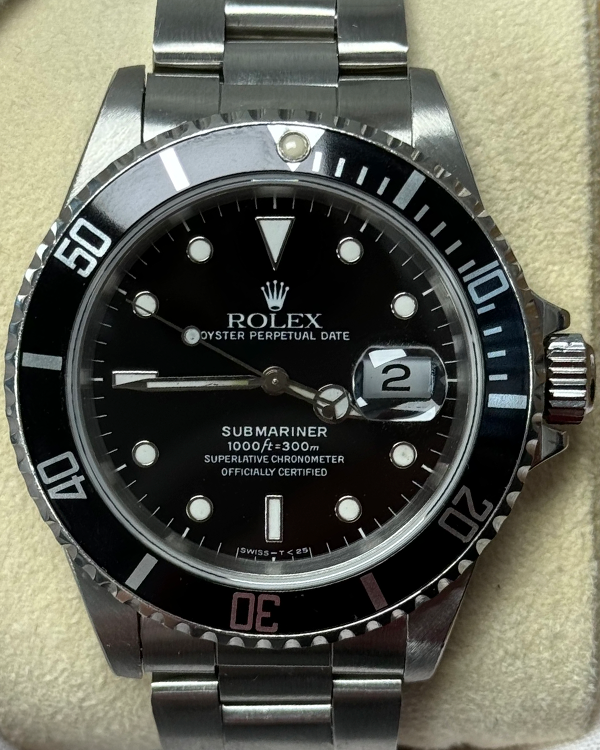 1991 Rolex Submariner Date Vintage 40MM Black Dial Oyster Bracelet (16610)