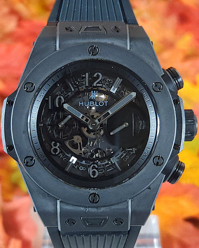 Hublot Big Bang Unico "All Black" L.E. 45MM Skeleton Dial Rubber Strap (411.CI.1110.RX)