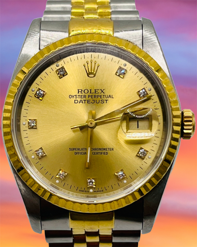 Rolex Datejust 36MM Champagne Dial  Two-Tone Jubilee Bracelet (16233)