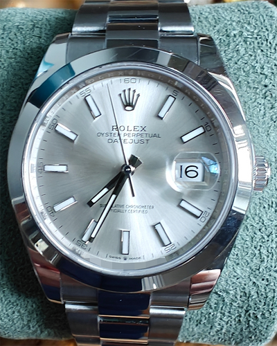 2019 Rolex Datejust 41MM Silver Dial Oyster Bracelet (126300)