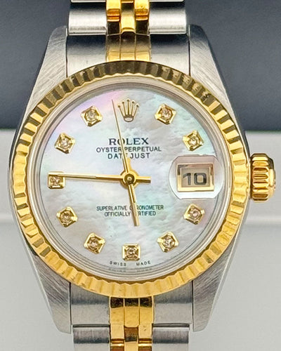 Rolex Lady-Datejust 26MM Aftermarket Mother of Pearl Dial Two-Tone Jubilee Bracelet (69173)