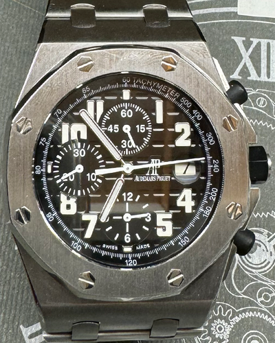 2006 Audemars Piguet Royal Oak Offshore Chronograph 42MM Black Dial Steel Bracelet (25721ST.OO.1000ST.08.A)