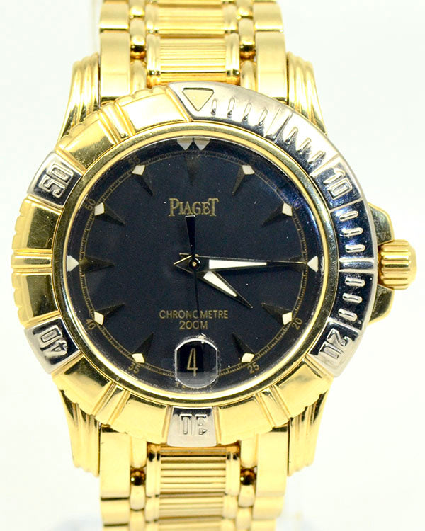 Piaget Polo Key Dive 38MM Black Dial Yellow Gold Bracelet (25020)