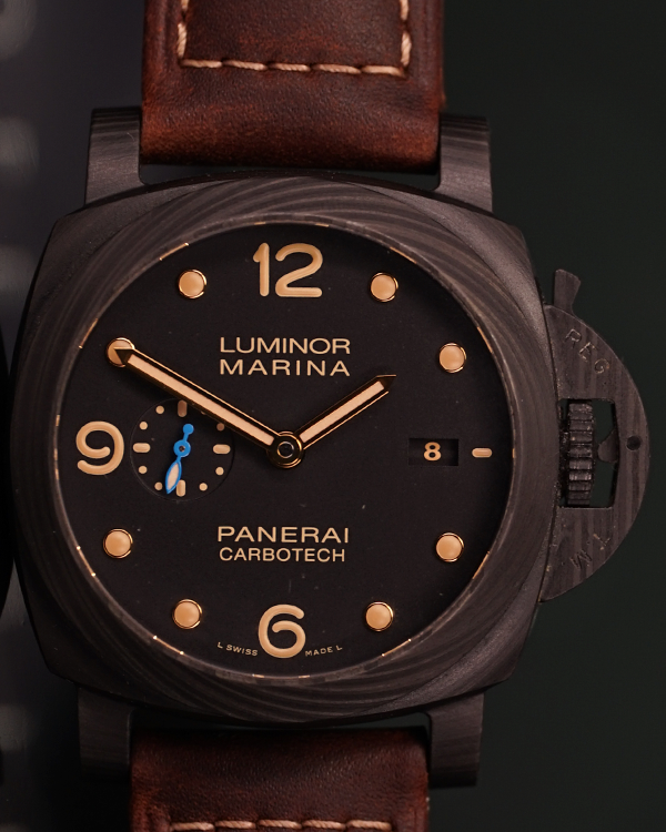 2019 Panerai Luminor Marina 1950 3 Days 44MM Black Dial Leather Strap (PAM00661)