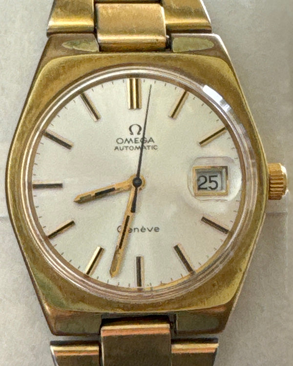 Omega Geneve Vintage 36MM Cream Dial Gold Plated Steel Bracelet (166.099)