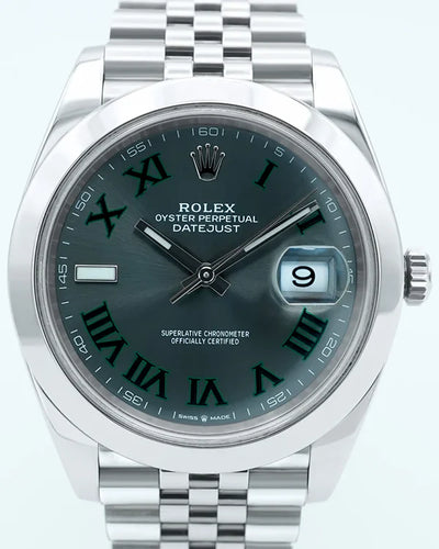 2021 Rolex Datejust 41MM "Wimbledon" Slate Dial Jubilee Bracelet (126300)