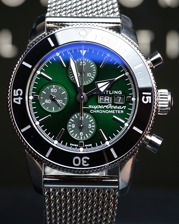 2023 Breitling Superocean Heritage II Chronograph 44MM Green Dial Steel Bracelet (A13313121L1A1)