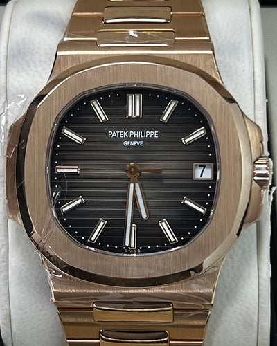 2018 Patek Philippe Nautilus 40MM Brown Dial Rose Gold Bracelet (5711/1R-001)