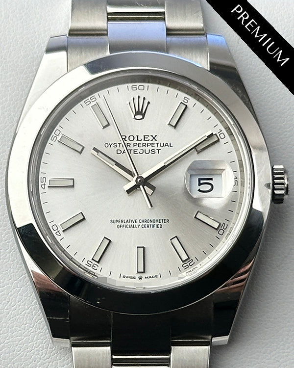 2022 Rolex Datejust 41MM Silver Dial Oyster Bracelet (126300)