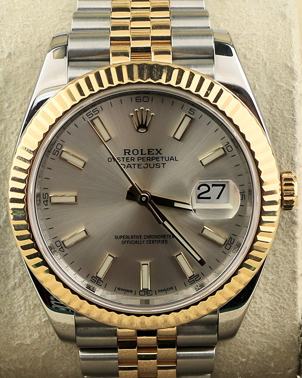 2017 Rolex Datejust 41MM Silver Dial Two-Tone Jubilee Bracelet (126333)