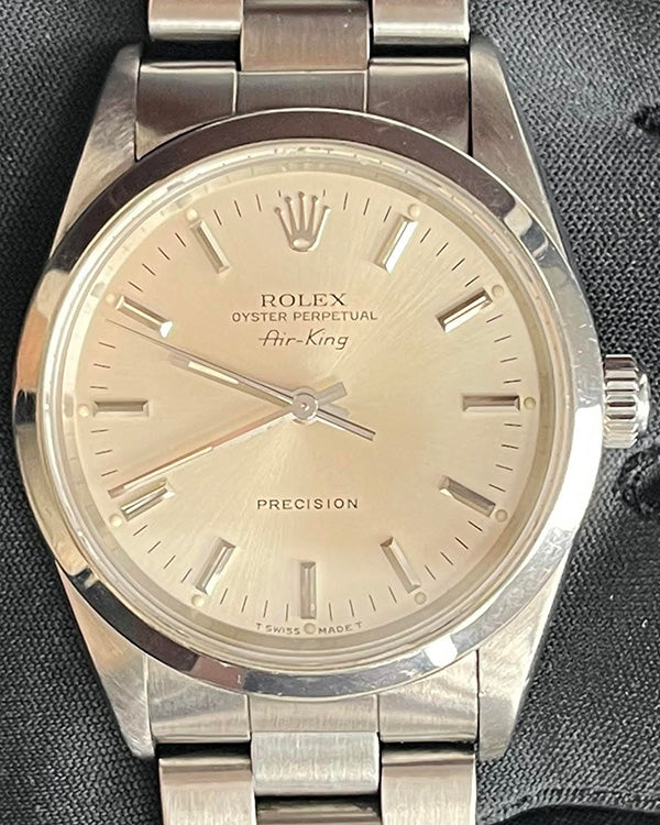 Rolex Air King 34MM Silver Dial Oyster Bracelet (14000)