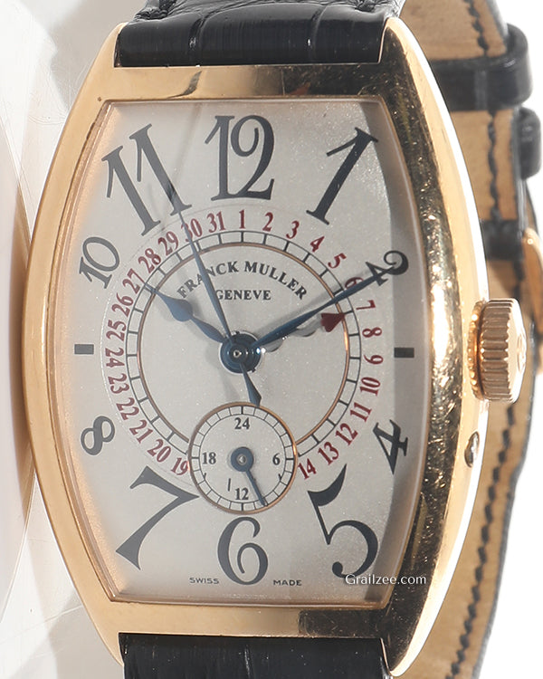 Franck Muller Casablanca Sunset 32x45MM Silver Dial Leather Strap (5850 Q 24)