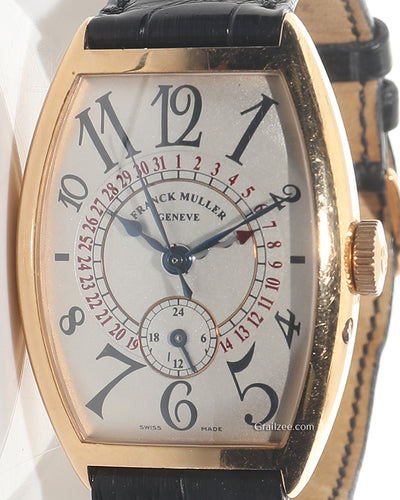 Franck Muller Casablanca Sunset 32x45MM Silver Dial Leather Strap (5850 Q 24)