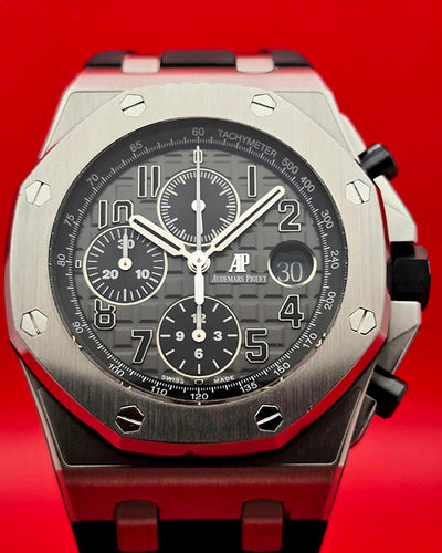 2014 Audemars Piguet Royal Oak Offshore Chronograph 42MM Grey Dial Rubber Strap (26470ST.OO.A104CR.01)