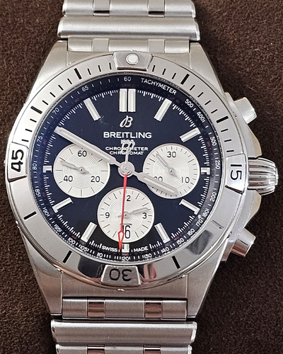 2020 Breitling Chronomat B01 42MM Black Dial Steel Bracelet (AB0134101B1A1)