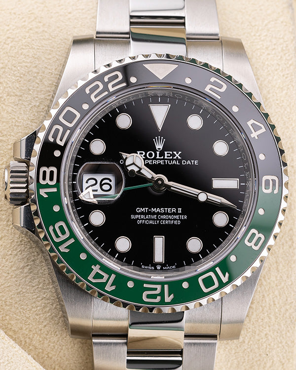 2024 Rolex GMT-Master II "Sprite" 40MM Black Dial Oyster Bracelet (126720VTNR)