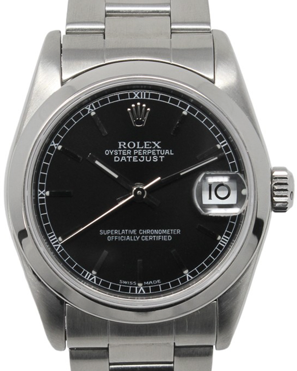 Rolex Datejust 31MM Black Dial Steel Bracelet (78240)