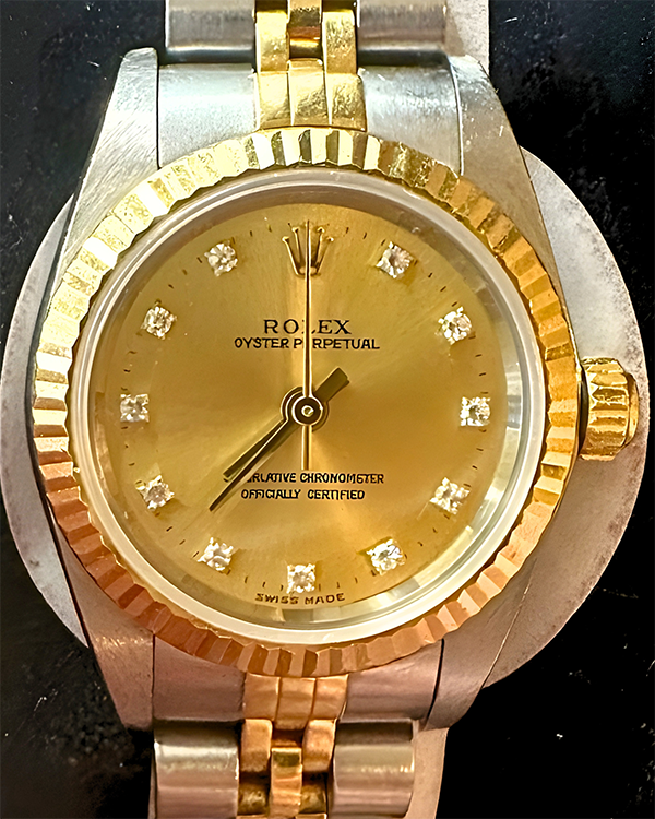 Rolex Oyster Perpetual 24MM Champagne Dial Two-Tone Jubilee Bracelet (76193)