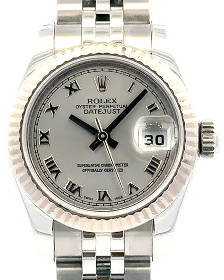 Rolex Lady-Datejust 26MM Rhodium Dial Super Jubilee Bracelet (179174)