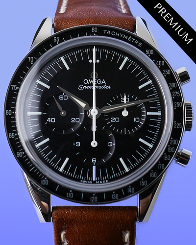 2012 Omega Speedmaster Professional Moonwatch “First Omega in Space” 39.7MM Black Dial Leather Strap (311.32.40.30.01.001)