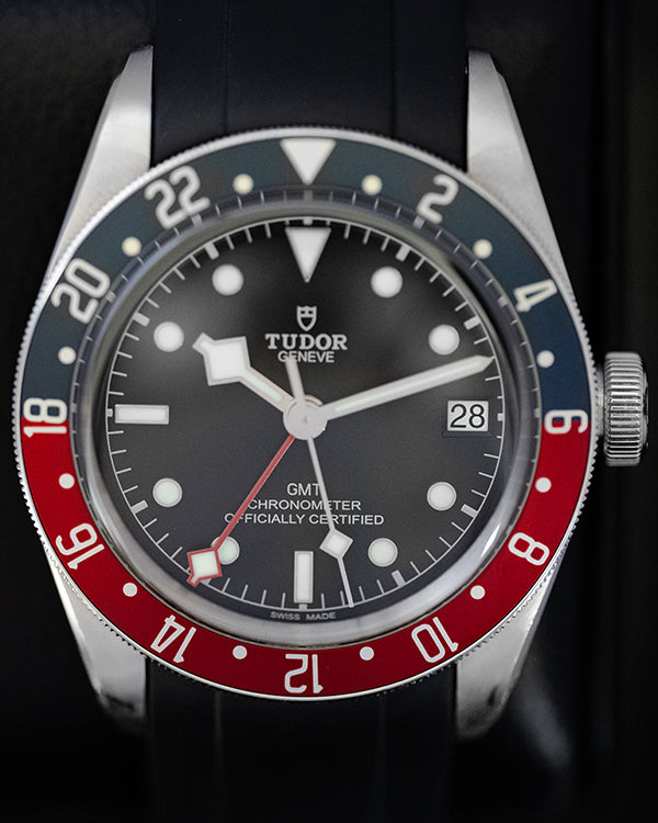 2018 Tudor Black Bay GMT "Pepsi" 41MM Black Dial Rubber Strap (79830RB)