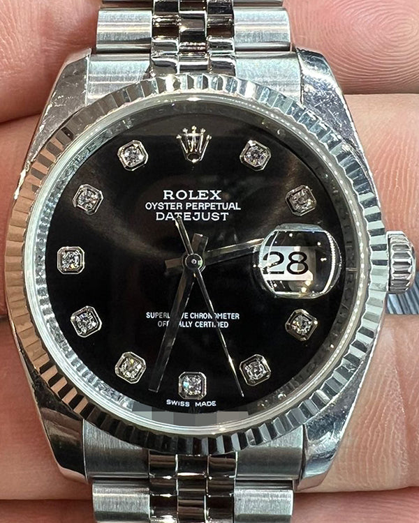 Rolex Datejust 36MM Black Dial Jubilee Bracelet (116234)