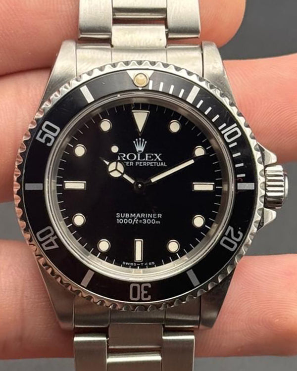 1993 (S Serial) Rolex Submariner No-Date 40MM Black Dial Oyster Bracelet (14060)