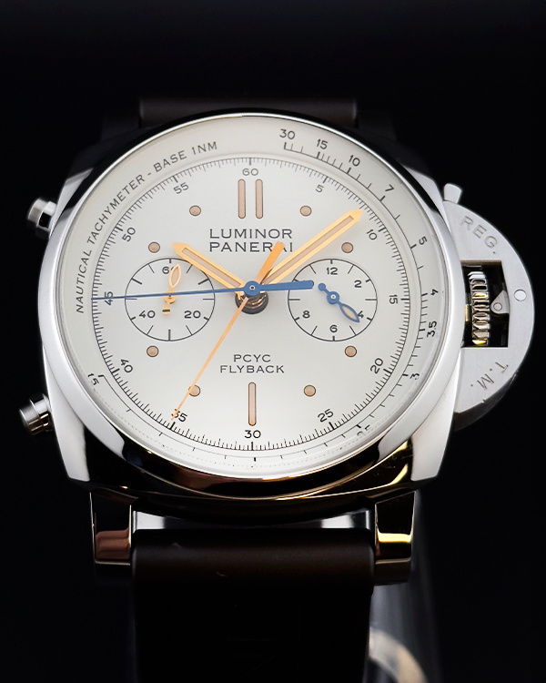 2019 Panerai Luminor 1950 3 Days Chrono Flyback "Yachts Challenge" 44MM White Dial Rubber Strap (PAM00654)