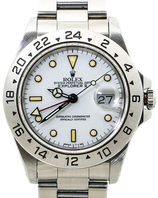 Rolex Explorer II "Polar" 40MM White Dial Steel Bracelet (16570)