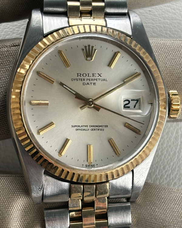 Rolex Oyster Perpetual Date 34MM Silver Dial Two-Tone Jubilee Bracelet (1500)