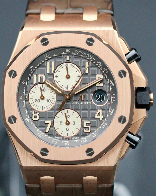 Discontinued 2023 Audemars Piguet Royal Oak Offshore Chronograph 42MM Grey Dial Leather Strap (26470OR.OO.A125CR.01)